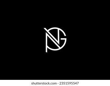 Design des NG-Letter-Logos und abstraktes Logo