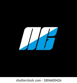 NG letter logo design on black background. NG creative initials letter logo concept. NG icon design. NG white and blue letter icon design on black background. N G
