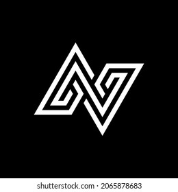 NG lettermark logo. the combination of the letters N and G into a new, original and modern shape