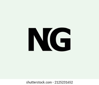 NG logo design vector template
