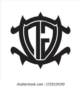 NG Logo monogram isolated with frame shield shape design template