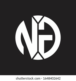 NG Logo monogram with piece circle ribbon style