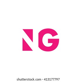 NG Logo. Vector Graphic Branding Letter Element. White Background
