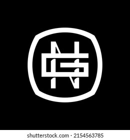 NG monogram on isolated black background. Initials, logo in modern style. Alphabet Letters NG, GN Logo Emblem Monogram