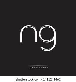 ng n g logo Initial Letter Split Lowercase Modern Style