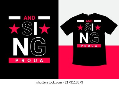 and is ng proud typography t-shirt design new