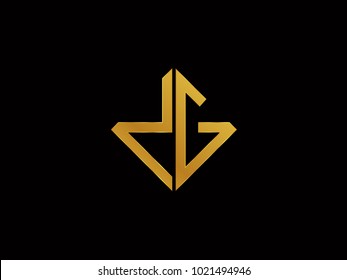 NG square shape Gold color logo