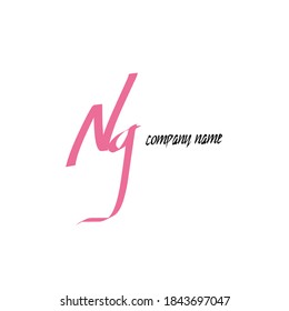 Ng tagline letra inicial logotipo vectorial plantilla símbolo de símbolo
