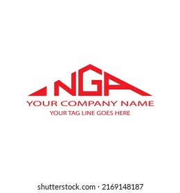 NGA letter logo creative design with vector graphic