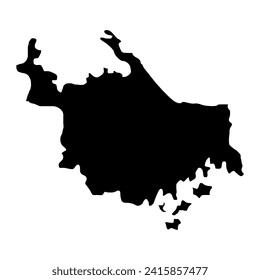 Ngabe Bugle Comarca map, administrative division of Panama. Vector illustration.