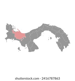 Ngabe Bugle Comarca map, administrative division of Panama. Vector illustration.