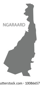 Ngaraard map of Palau grey illustration silhouette shape