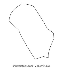 Ngarchelong State map, administrative division of Palau. Vector illustration.