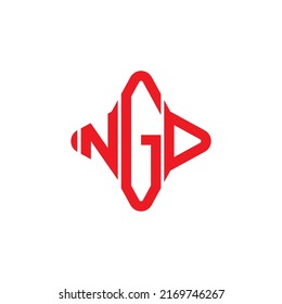 NGD letter logo creative design with vector graphic