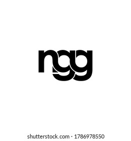 diseño original del logotipo del monograma de la letra ngg