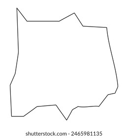 Ngiwal State map, administrative division of Palau. Vector illustration.