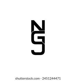 ngj typography letter monogram logo design