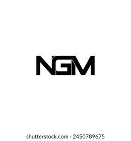 ngm typography letter monogram logo design