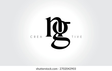 NGng Elegant Serif Monogram Logo – Luxury Lowercase Typographic Lettermark for Modern Branding