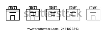 NGO Building icon concept. graphic design, logo, Web, UI.