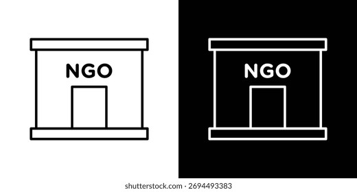 NGO Building icon for template logo, vector designs.
