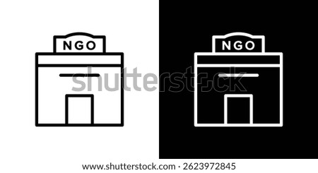 NGO Building icon vector, illustration logo template in trendy style