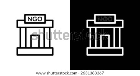 NGO Building icon vector for web, computer and mobile apps