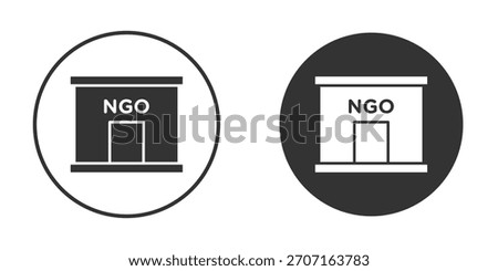NGO Building icon for website design, logo for web and apps.