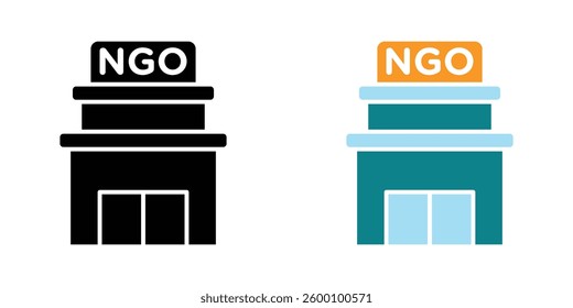 NGO Building web vector icons