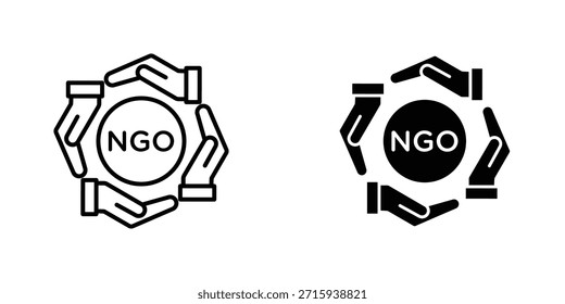 NGO icon design collection. Vector sign and symbol for UI designs