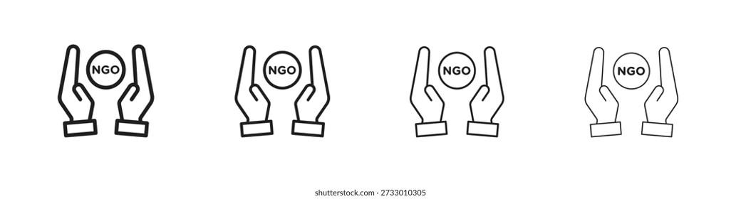 PLANTILLA de diseño de icono de ONG para Web y elemento de interfaz de usuario móvil