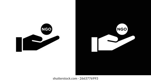 Ilustración del icono de la ONG en estilo plano. color de la Plantilla del icono editable.