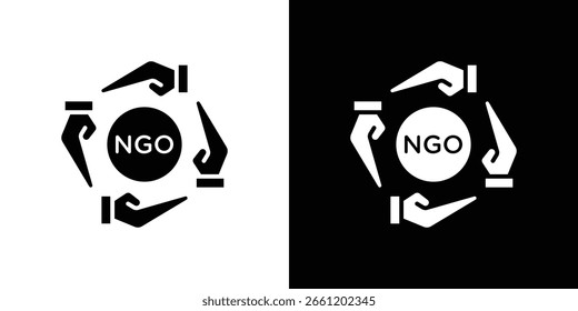 NGO icon Vector clipArt Illustrations in flat style