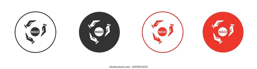 NGO-Ikone, Vektorsammlung. Vektorgrafiken mit Stocksymbolen