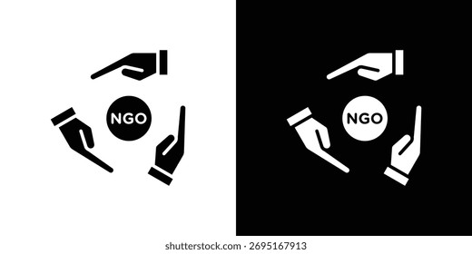 NGO icon vector, filled flat sign, solid pictogram. Symbol, logo illustration.