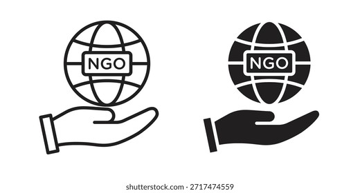 NGO icons. Pixel perfect. Vector outline icon. Flat logo concept.