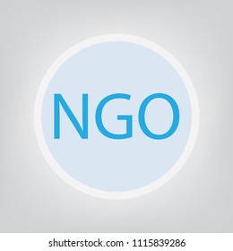 NGO (Non-Governmental Organization)- vector illustration