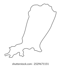 Ngora district map, administrative division of Uganda. Vector illustration.