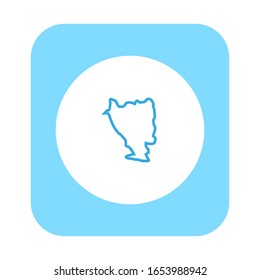 Ngororero region map in Rwanda country