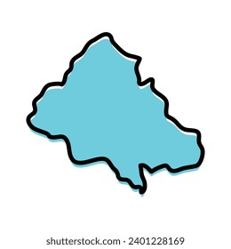 Ngounie province of Gabon vector map.