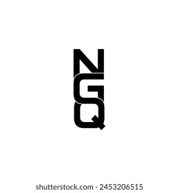 ngq initial letter monogram logo design