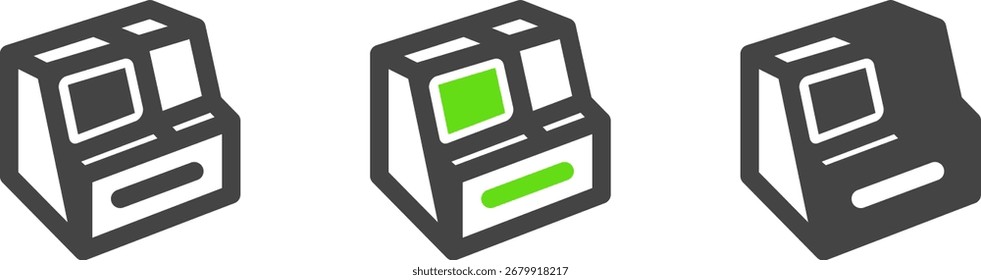 NGS Sequencer Icon | Next-Generation Sequencing Machine Vector.Flat vector icon of a next-generation sequencing (NGS) machine. Minimal line art style, ideal for educational materials.