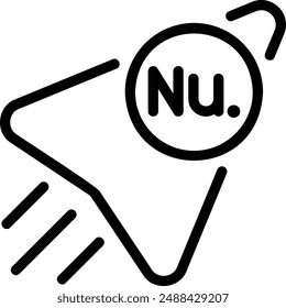 Ngultrum line icon illustration vector