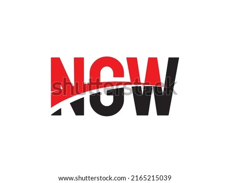 NGW Letter Initial Logo Design Vector Illustration