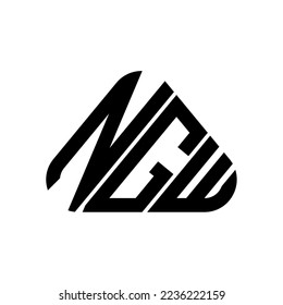 NGW-Brief Logo kreatives Design mit Vektorgrafik, NGW einfaches und modernes Logo.