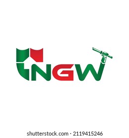 NGW monogram initial letters logo Design Vector