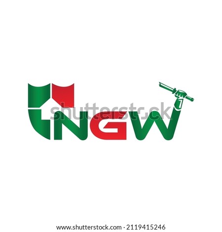 NGW monogram initial letters logo Design Vector