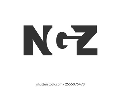 NGZ logo design. Initial letter N G Z bold font style for tech startups, consulting, corporate branding. Creative company name, headlines typography identity, trendy logotype. Vector illustration.