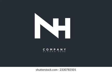 NH Alphabet letters Initials Monogram logo HN, N and H