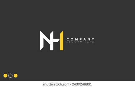 NH Alphabet letters Initials Monogram logo HN, N and H